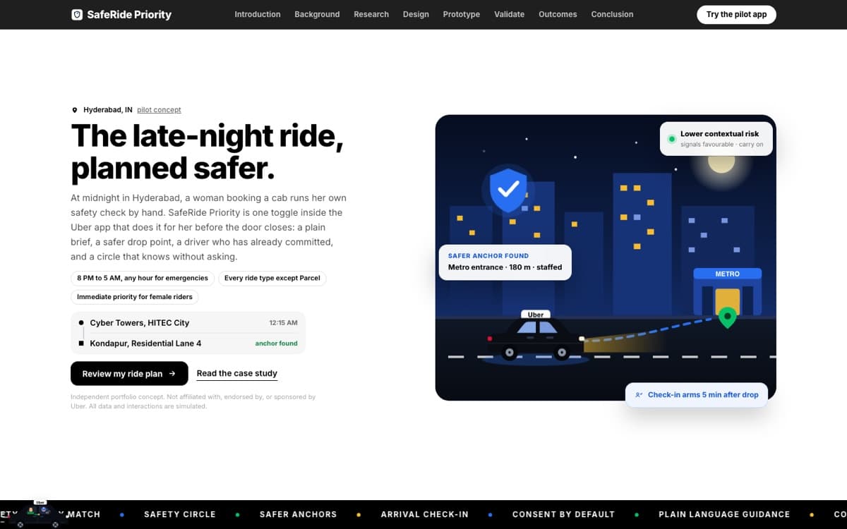 SafeRide Priority × Uber, the live product